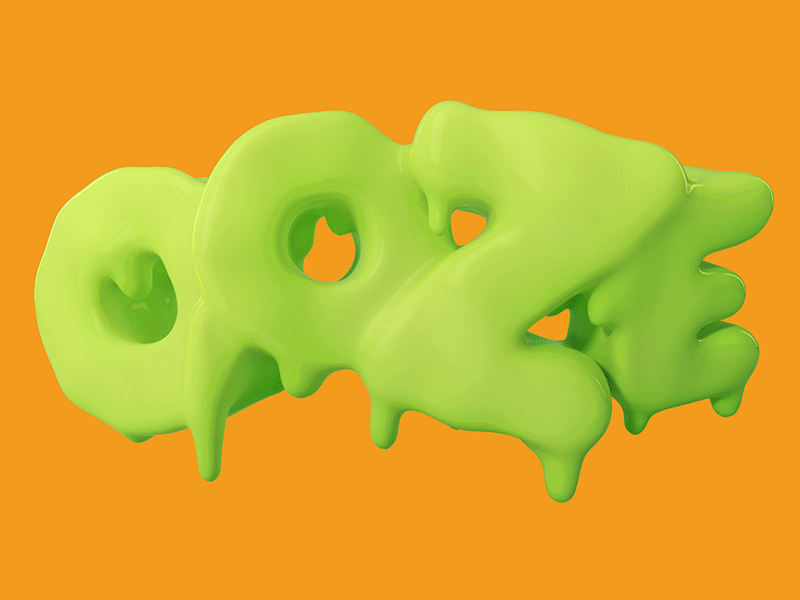 Slime Type 3d 3d text 3d type c4d cinema 4d eyedesyn gif mograph ooze slime
