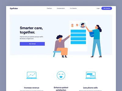 Landing page - Health care apps apps design doctor app health app health care hospital illustration landing page medical app medicine patient tech company ux website
