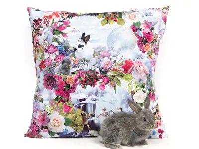 Print: Wonderland Collage aop design digital printing fabric pattern textile pattern