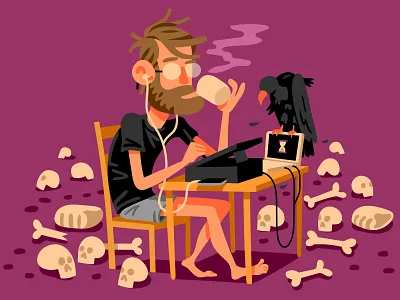 Looming Deadlines illustration vectober vector