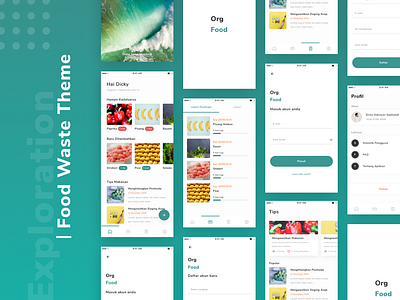 Org Food App case study clean design app design thinking figma flow foodwaste green ios ui ui ux design uidesign ux