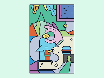 Medium High. The Wise One burger computer design eye globe graphic illustration ok print shirt telescope tshirt wise