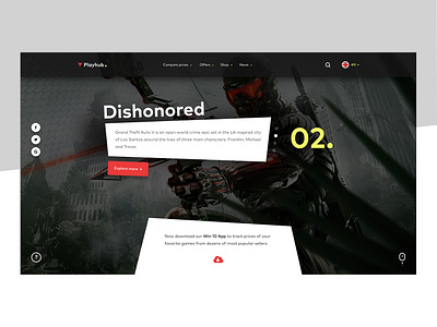 Playhub - Front Page game play web deisgn