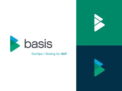 Basis Technologies blue branding design logo tech company typography