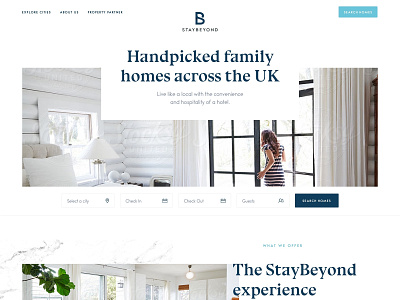 Staybeyond landing page (https://staybeyond.com) animation design logo ui ux web website