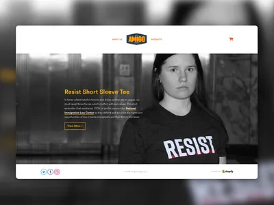 Amigo Design Co. Landing Page amigo badge cover landing landing page shirt splashpage