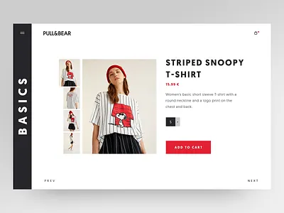 Pull & Bear clean clean creative ecomerce fashion girl item item card items layout luxury minimal minimalistic product pull bear shop shop design t shirt ui ux website