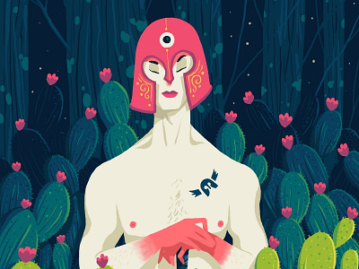Kings guard cactus garden guard guardian illustration king kingdom plants