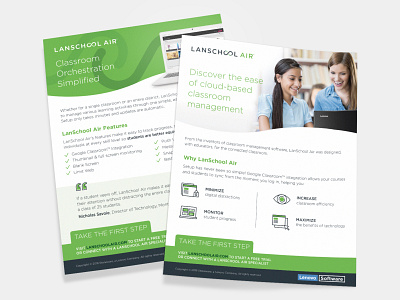 LanSchool Air Fact Sheet air class classroom cloud curve education icons infinity lan management school