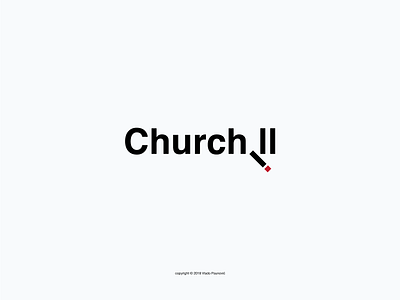 Churchill Logotype calligram churchill cigars clever design expressive typography flat helvetica lettering logo logotype minimal simple smart type vector winston wordmark
