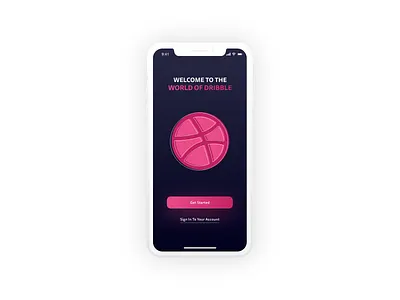 Welcome To The World Of Dribble adobe xd app branding design interaction logo phone sign in sign in form sign in page ui uiux