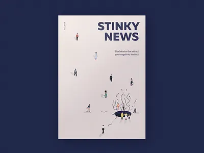 Stinky News editorial editorial design illustration magazine magazine cover news social