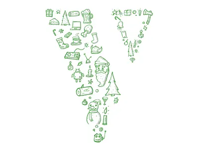 Christmas Card design illustration