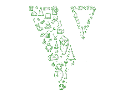 Christmas Card design illustration