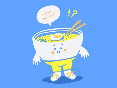 Wesh ramen caracter cutie food illustration ramen