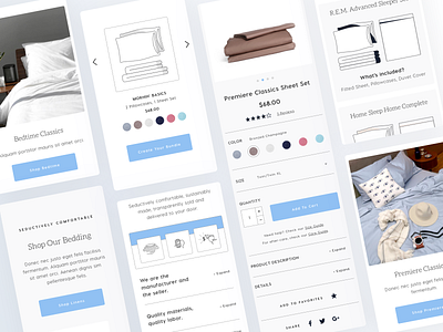 Good and Bed - Responsive Design app application bedding ecommerce homepage interface ios landing page linens mobile mobile app mobile app design redesign responsive ui ux website