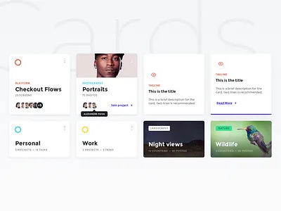 Cards cards cards design freebie invision invision studio montserrat sketch tags ui ui kit unsplash