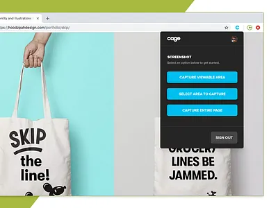 Cage for Chrome annotations chrome extension collaboration design review screenshot ui web