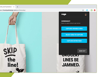 Cage for Chrome annotations chrome extension collaboration design review screenshot ui web