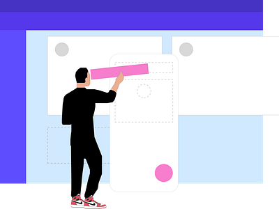 Product Designer wearing Air Jordan 1 shoes Illustration air jordan concept design illustration jordan 1 sneaker sneakerhead
