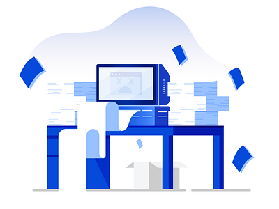Software-Defined Chaos 2d branding cloud design flat icon illustration line art people vector