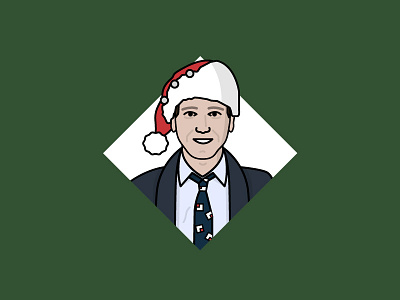 "Take a look around you, Ellen! We're at the threshold of hell!" chevy chase christmas clark griswold icon illustration movie portrait santa