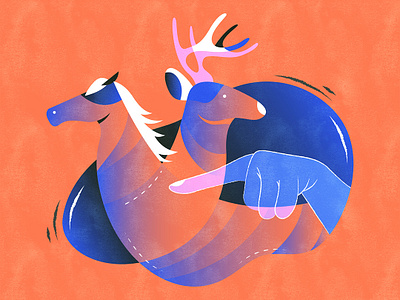 Horse or deer? | 指鹿为马 chinese chineseidiom deer design flat fourchars hiwow horse idiom illustration vector