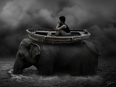 Lost art dark fantasy girl photomanipulation photoshop surreal taiwan