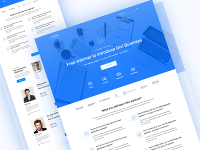 Business Expert - Webinars business collaboration design divi landingpage minimal onepage uidesign ux webdesign webinar webinars