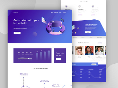 ICO Landing Page bitcoin crypto cryptocurrency design ethereum ico landingpage minimal saas team oreo ui design uxdesign webdesign