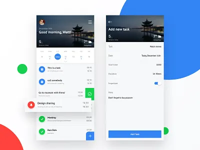 To Do calendar chart events hangzhou layout list moblie schedule tasks to do ui ux
