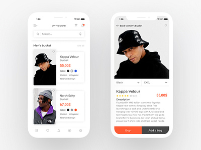 E-Commerce App — Concept app beautiful concept design e commerce home ios iphone man minimal price product search social ui ux web website