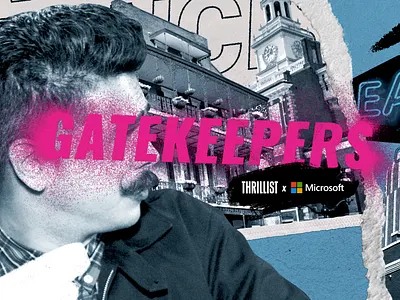 Gatekeepers Title Open collage design illustration spraypaint thrillist
