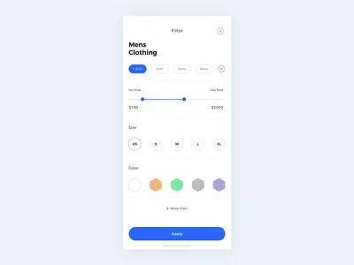 Filter Option apps behance colors design dribbble filter filters illustration interface ios minimal ui ux
