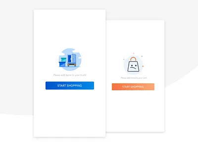 Empty Cart clean ecommerce flat illustration minimal user interface