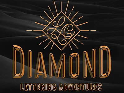 Diamond Lettering Workbook black and gold depth design diamond diamond logo digital embossed gold hand lettering lettering lettering adventures old school posters sans serif sans serif sans serif font signage type typography workbook