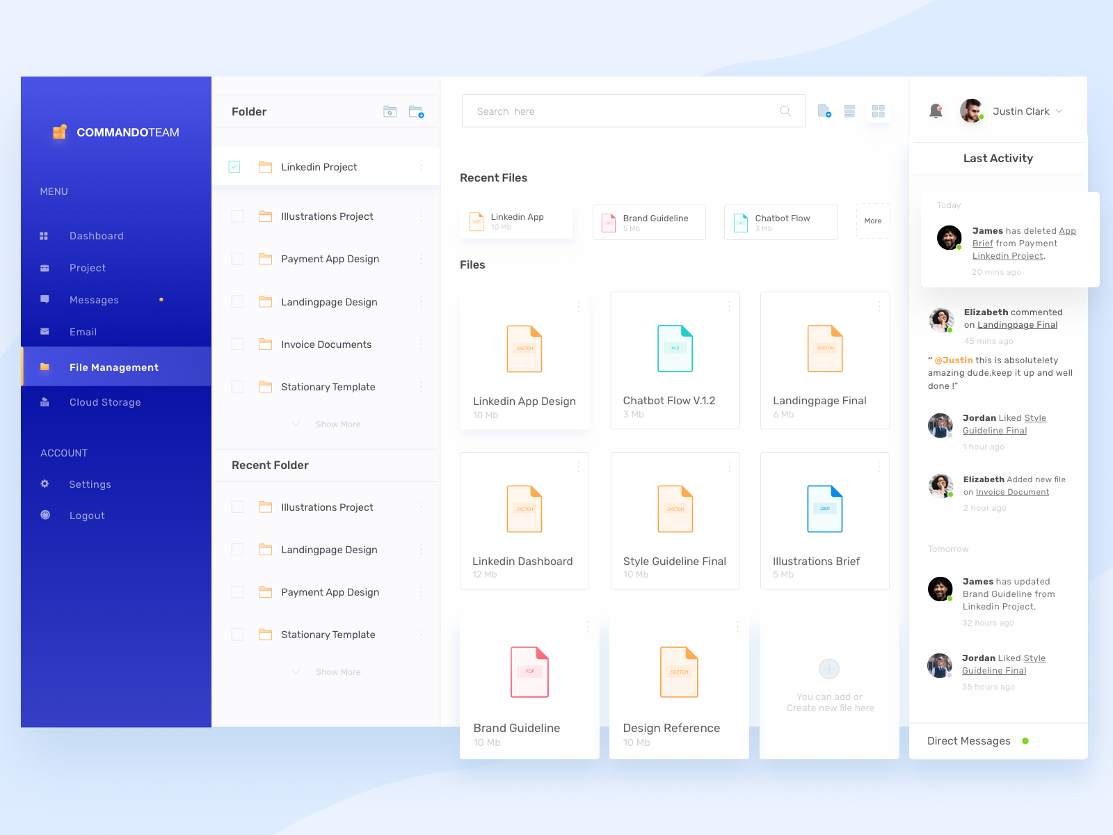 Dashboard - File Management by Umar Aji Pratama on Dribbble