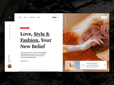 Eleche blog post fashion magazine fashion mockup header header design lifestyle magazine typography ui design ui ux design userinterface web design