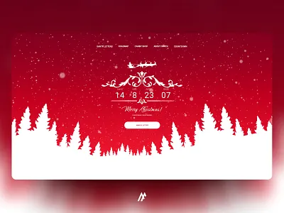 SANTA COUNTDOWN DESIGN - 2018 christmas christmas card design flat illustration logo modern santa santa claus simple snow snowflake ui ux web webdesign website website banner website concept winter