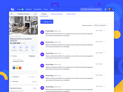 EasyBroker CRM - Private Property and Contact contacts crm dashboard listings property real estate ui webapp