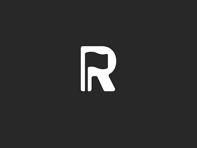 Rally Point app icon automotiv logo negative space logo r logo rally sign typography