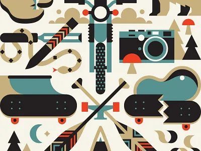 Maru camera dirtbike paddles skateboard snake woodworking