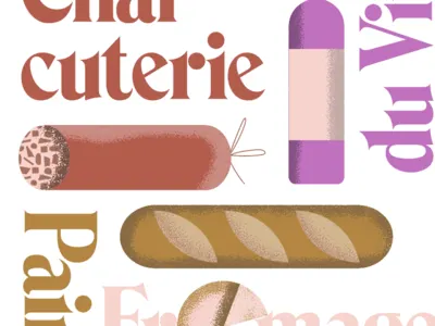 Charcuterie design illustration
