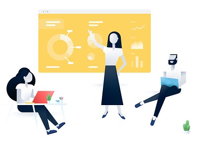 Collaborative Work collaborative work illustration landing page people in action