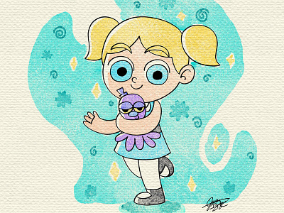 Bubble art cartoon network gsus illustration illustration for children kids watercolor