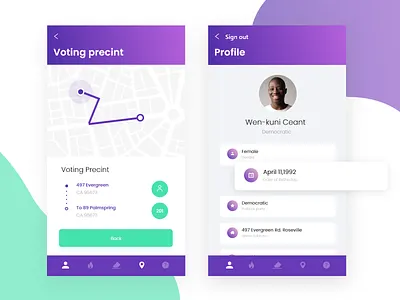 Politiking App app colorfull design green style ui uidesign ux uxdesign