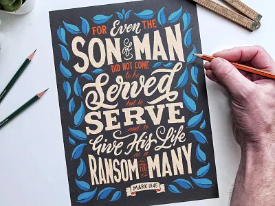 Serve brush calligraphy hand lettering lettering type typography vector
