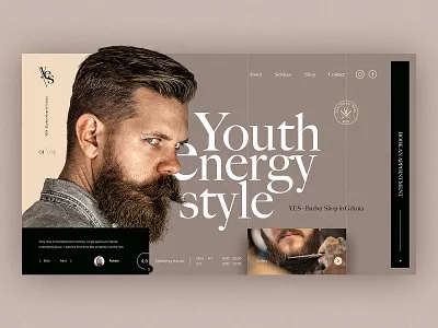 Barber Shop Webdesign barber cut design hair hair cut interface landingpage ui ux voila web design website
