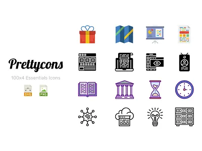 Prettycons on Envato Elements animation design ecommerce envato envatomarket icon illustration illustrator logo logo a day ui