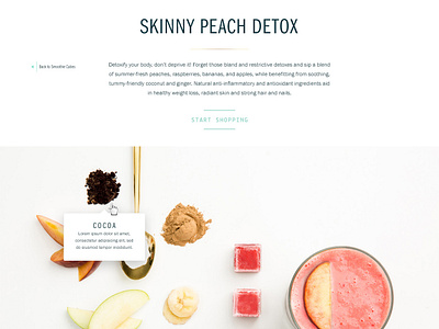 Product Detail Webpage beverage ecommerce food fruit product detail page smoothie subscription ui design ux design visual design web design